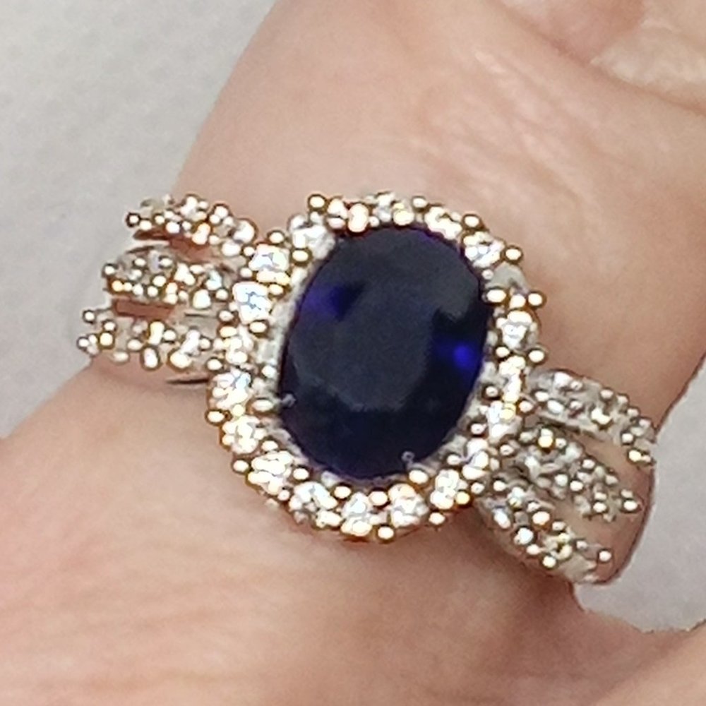 gorgeous genuine blue sapphire ring! size 6 - Picture 9 of 9